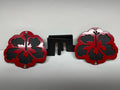 HIBISCUS FOOT PEGS FOR JEEP WRANGLER AND JEEP GLADIATOR in Red Color