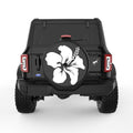 HIBISCUS BLACK TIRE COVER