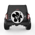 HIBISCUS SILVER CARBON FIBER TIRE COVER