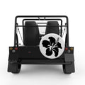 HIBISCUS WHITE CARBON FIBER TIRE COVER FOR MOKE