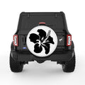 HIBISCUS WHITE TIRE COVER