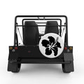 HIBISCUS WHITE TIRE COVER FOR MOKE