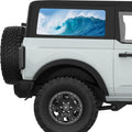 HIGH SURF WAVE QUARTER WINDOW DECAL FITS 2021+ FORD BRONCO 2 DOOR HARD TOP