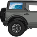 HIGH SURF WAVE QUARTER WINDOW DECAL FITS 2021+ FORD BRONCO 4 DOOR HARD TOP
