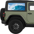 HIGH SURF WAVE QUARTER WINDOW DECAL FITS 2011-2018 JEEP WRANGLER 2 DOOR HARD TOP JK