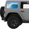 HIGH SURF WAVE QUARTER WINDOW DECAL FITS 2011-2018 JEEP WRANGLER 4 DOOR HARD TOP JKU