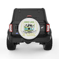 HIKE LIKE A GIRL PEARL  WHITE CARBON FIBER TIRE COVER