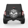 HIKING COMPASS BLACK CARBON FIBER TIRE COVER