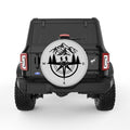 HIKING COMPASS SILVER CARBON FIBER TIRE COVER