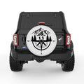 HIKING COMPASS PEARL  WHITE CARBON FIBER TIRE COVER