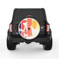 HIKING MAN WHITE TIRE COVER