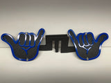 HANG LOOSE FOOT PEGS FOR JEEP WRANGLER AND JEEP GLADIATOR in Blue Color