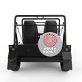 HOLEY DONUT SILVER CARBON FIBER TIRE COVER FOR MOKE