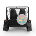 HOLIDAYS ARE BETTER IN FLIP FLOPS SILVER CARBON FIBER TIRE COVER FOR MOKE