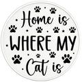 HOME IS WHERE MY CAT IS PEARL  WHITE CARBON FIBER TIRE COVER