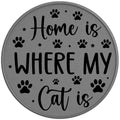 HOME IS WHERE MY CAT IS SILVER CARBON FIBER TIRE COVER