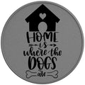 HOME IS WHERE THE DOGS ARE SILVER CARBON FIBER TIRE COVER
