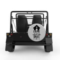 HOME IS WHERE THE DOGS ARE SILVER CARBON FIBER TIRE COVER FOR MOKE