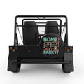 HOME IS WHERE YOU PARK IT BLACK TIRE COVER FOR MOKE
