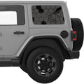 HONEYCOMB BEE QUARTER WINDOW DECAL FITS 2018+ JEEP WRANGLER 4 DOOR HARD TOP JLU