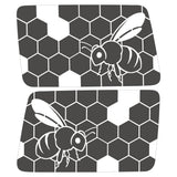 HONEYCOMB BEE QUARTER WINDOW DRIVER & PASSENGER DECALS