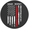 HONOR RESPECT FIREFIGHTER BLACK CARBON FIBER TIRE COVER