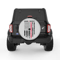HONOR RESPECT FIREFIGHTER SILVER CARBON FIBER TIRE COVER
