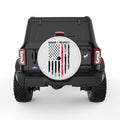HONOR RESPECT FIREFIGHTER PEARL  WHITE CARBON FIBER TIRE COVER