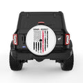 HONOR RESPECT FIREFIGHTER WHITE TIRE COVER