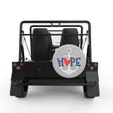 HOPE ANCHOR SILVER CARBON FIBER TIRE COVER FOR MOKE