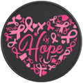 Hope Breast Cancer PEARL  WHITE CARBON FIBER TIRE COVER