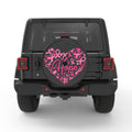 HOPE BREAST CANCER BLACK CARBON FIBER TIRE COVER
