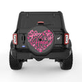 HOPE BREAST CANCER BLACK CARBON FIBER TIRE COVER