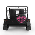 HOPE BREAST CANCER BLACK CARBON FIBER TIRE COVER FOR MOKE