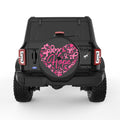 HOPE BREAST CANCER BLACK TIRE COVER