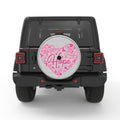 HOPE BREAST CANCER WHITE TIRE COVER
