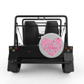 HOPE BREAST CANCER SILVER CARBON FIBER TIRE COVER FOR MOKE
