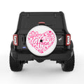 HOPE BREAST CANCER WHITE TIRE COVER