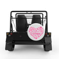 HOPE BREAST CANCER WHITE TIRE COVER FOR MOKE