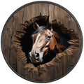 HORSE WALL BREAK BLACK CARBON FIBER TIRE COVER