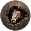 HORSE WALL BREAK SILVER CARBON FIBER TIRE COVER