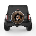 HORSE WALL BREAK PEARL  WHITE CARBON FIBER TIRE COVER