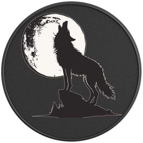 HOWLING WOLF BLACK CARBON FIBER TIRE COVER