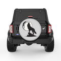 HOWLING WOLF SILVER CARBON FIBER TIRE COVER