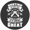 HUNTING IS LIKE SEX BLACK CARBON FIBER TIRE COVER