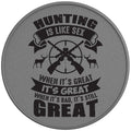 HUNTING IS LIKE SEX SILVER CARBON FIBER TIRE COVER