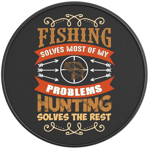 HUNTING SOLVES THE REST BLACK CARBON FIBER TIRE COVER