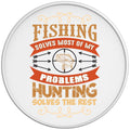 HUNTING SOLVES THE REST WHITE TIRE COVER