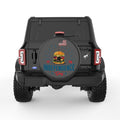 HAMBURGER INDEPENDENCE DAY BLACK CARBON FIBER TIRE COVER