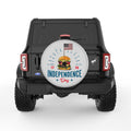 HAMBURGER INDEPENDENCE DAY SILVER CARBON FIBER TIRE COVER